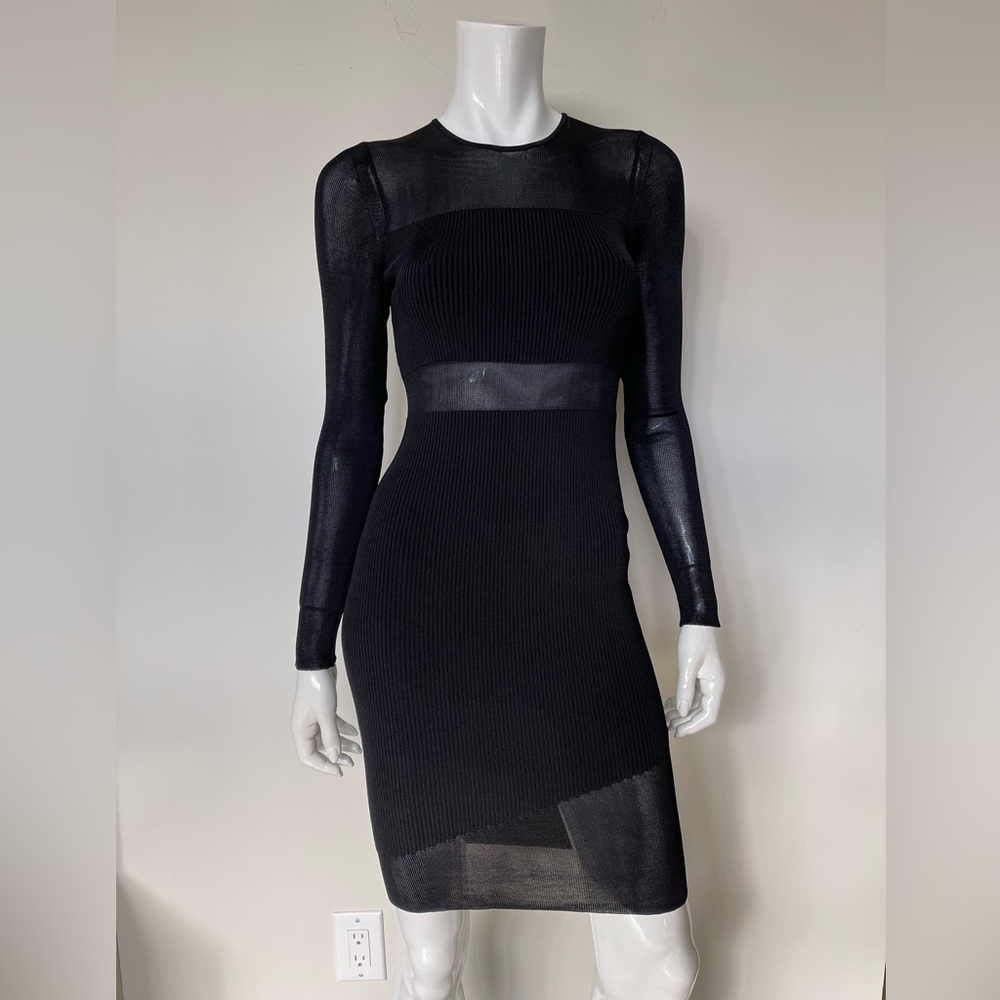 RONNY KOBO Collection Bodycon Black Long Sleeve Dress